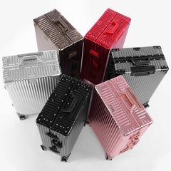 全アルミマグネシウム合金高颜値ビジネススーツケース20インチスーツケース万向輪暗号箱搭乗スーツケース女