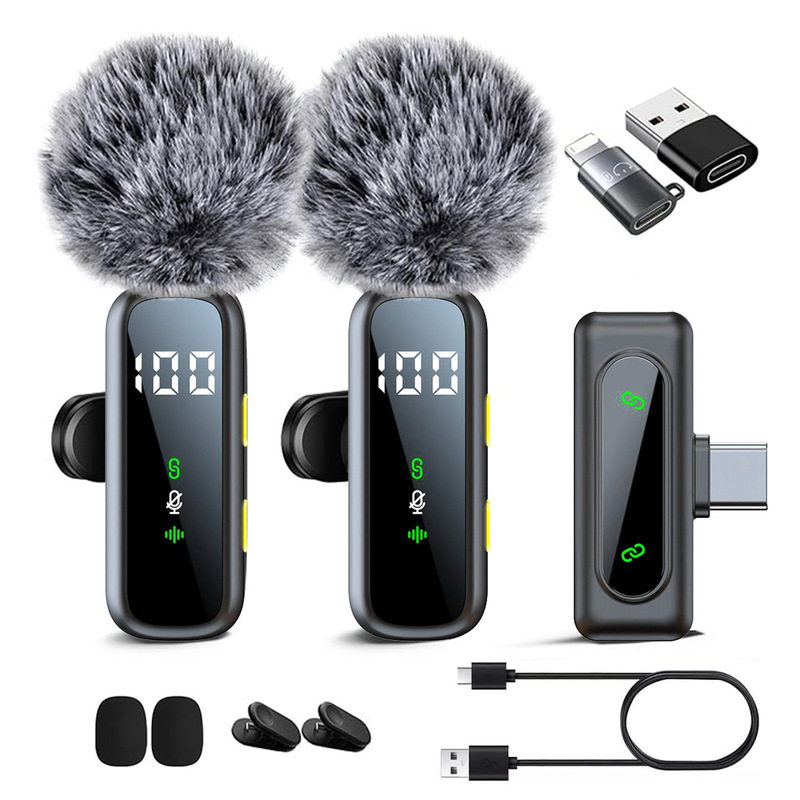 New Private Model L06 Wireless Lavalier Microphone One-To-Two Tiktok Live Vlog Shooting Wireless Microphone New Private Model L06 Wireless Lavalier Microphone One-To-Two Tiktok Live Vlog Shooting Wireless Microphone