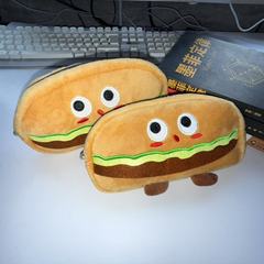 楽しいハンバーガー見栄えの良いクラス 32 大容量学生鉛筆バッグクリエイティブ文具箱化粧ポーチ筆箱鉛筆バッグ