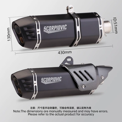 Motorcycle exhaust pipe | Modified S7 Rectangular Hexagon