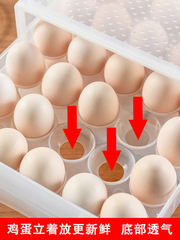 Double-layer drawer-type refrigerator egg storage box large-capacity multi-layer fresh-keeping egg box anti-shock and anti-fall rack holder