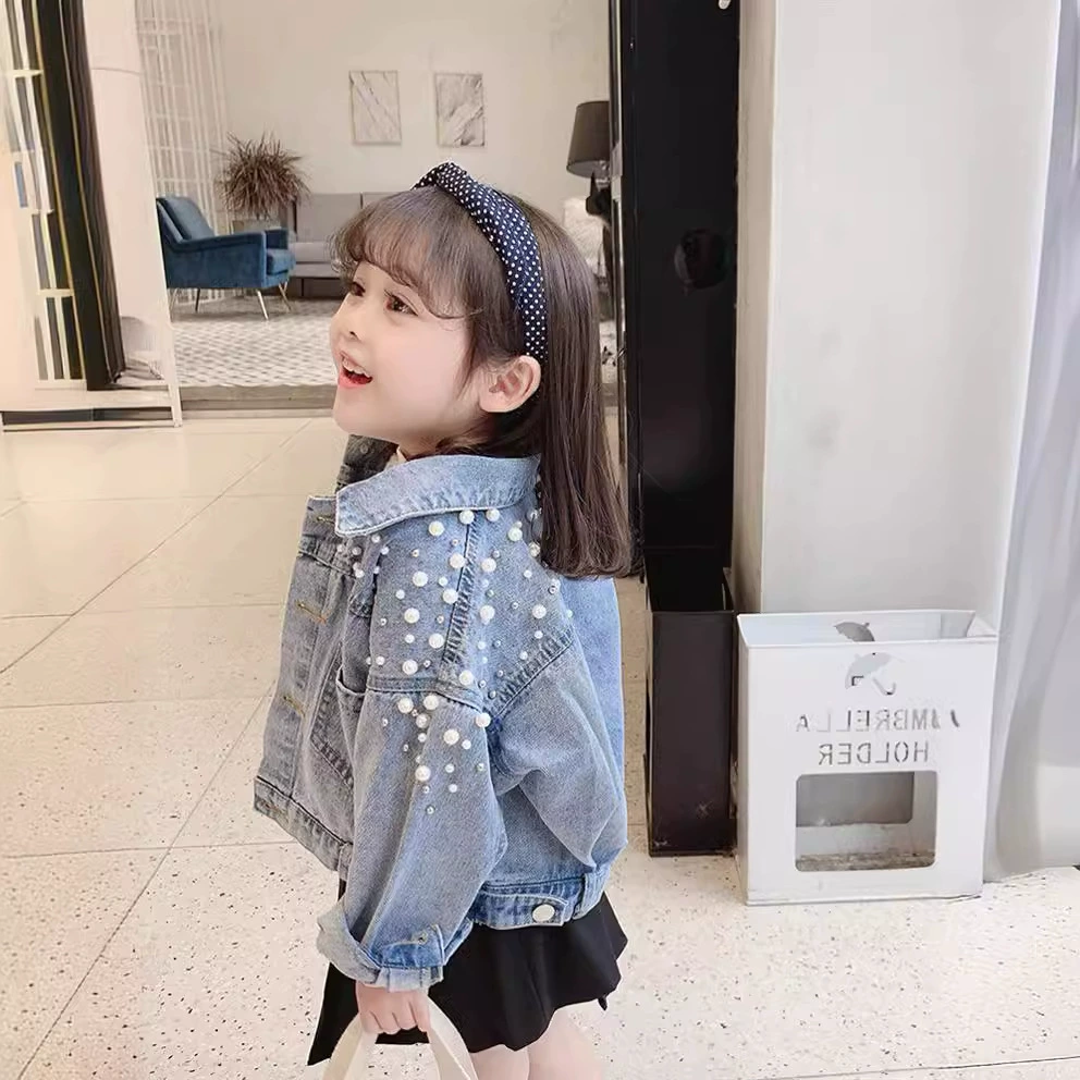 Children's autumn denim jacket, 2021 collection, children's clothing, Korean style, western style