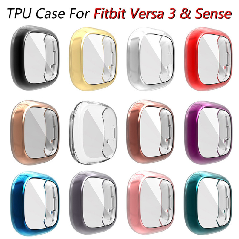 Suitable for Fitbit Versa 3/Sense Watch Protective Case, Versa 3 Watch Tpu Electroplating Case