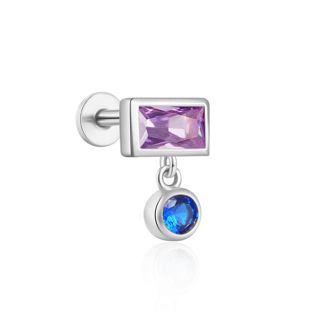 2g Weight Zircon Inlay Material Ear Studs Classification 1 Piece Quantity Daily, Street Occasion 925 Sterling Silver Material Geometric Pattern Women's Gender Plating Design Casual, Simple Style Style 1 Piece Ear Cartilage Rings & Studs Casual Simple Style Geometric 925 Sterling Silver Plating Zircon 62