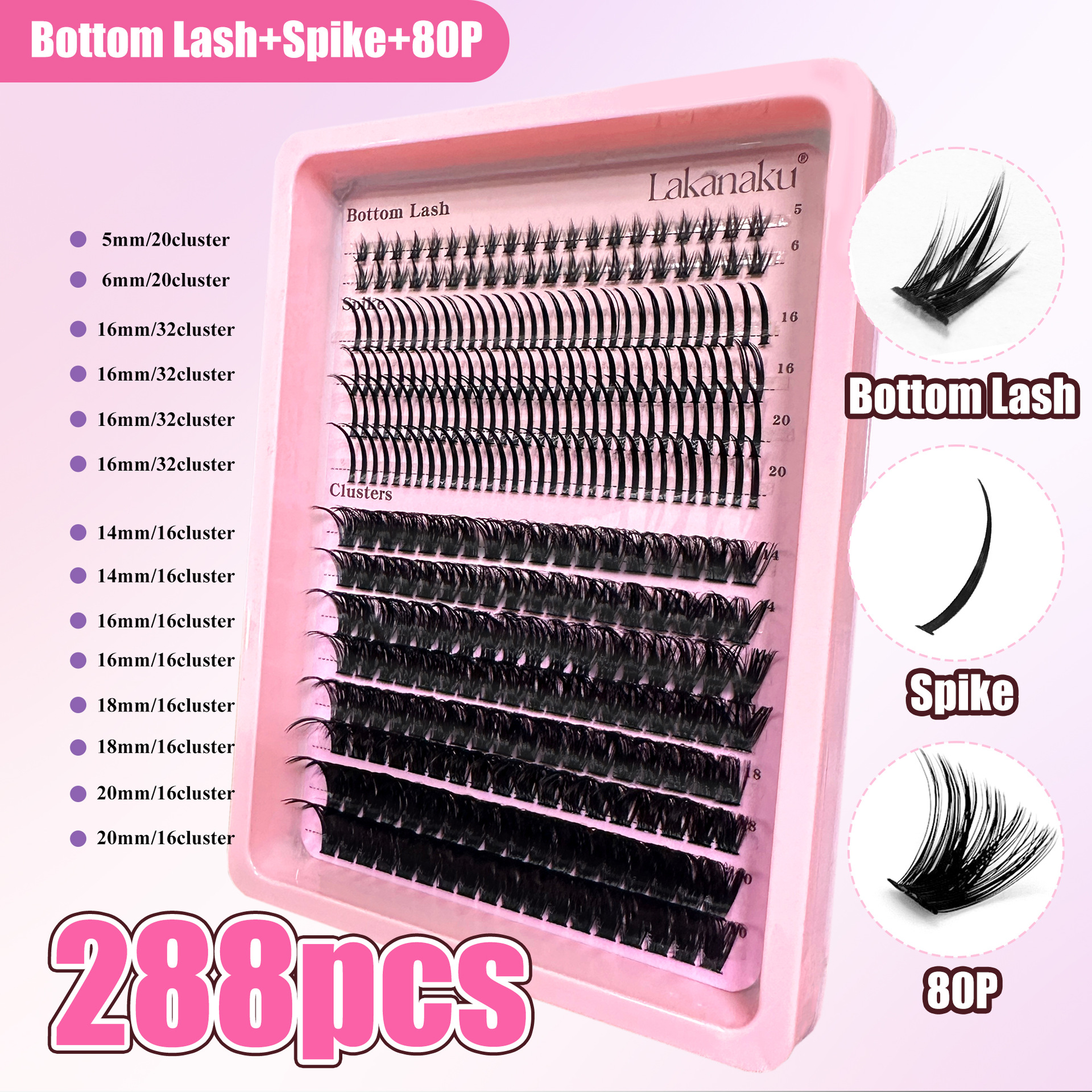 Spiky Lashes pestañas Fairy 30d Amazon Europa y Estados Unidos DIY segmento pequeño demonio pestañas postizas transfronterizas
