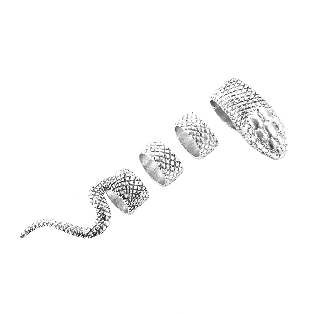 Fashion New Punk Snake-shaped Ring 4-piece Set Wholesale Nihaojewelry display picture 8