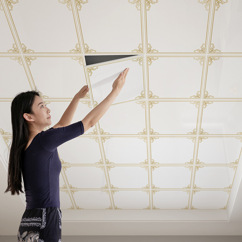 Cross-Border Ceiling Ceiling Self-Adhesive Wallpaper Pvc Aluminum Plastic Panel Wall Sticker Balcony Bathroom Wall Ceiling Sticker Cross-Border Ceiling Ceiling Self-Adhesive Wallpaper Pvc Aluminum Plastic Panel Wall Sticker Balcony Bathroom Wall Ceiling Sticker