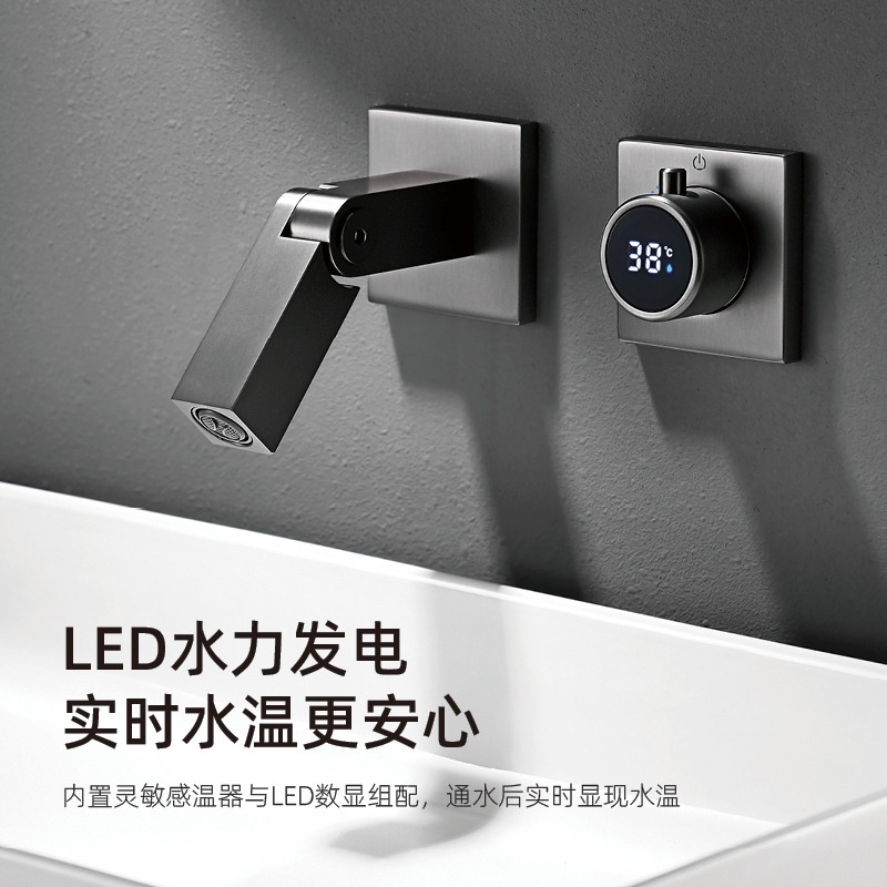 Cross-border copper display hot and cold basin faucet toilet wash basin household wash basin hot and cold faucet