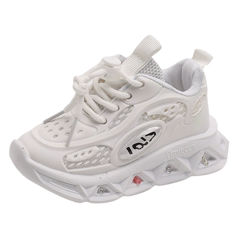 Новая модная спортивная светящаяся весенне-осенняя дышащая повседневная обувь с легкой детской легкой мягкой подошвой для малышей