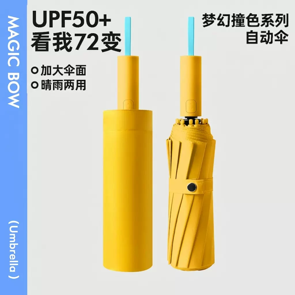 多龙骨加固晴雨伞自动开多巴胺配色高颜值抗风防暴雨跨境定制批发