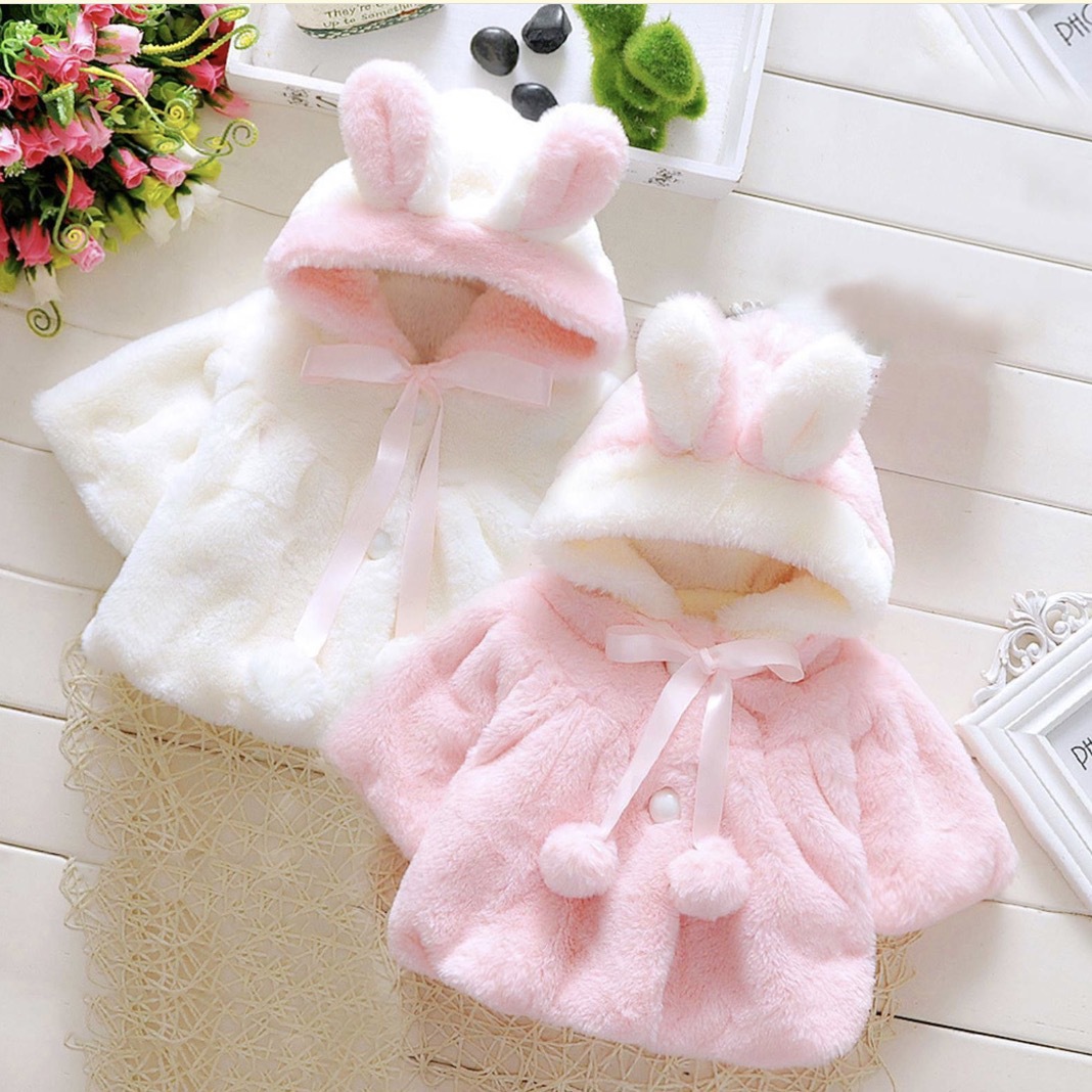 Children's clothing for girls, autumn and winter outfits for cute baby girls, warm-lined coats for infants aged 0-1-2-3 years, princess baby clothes