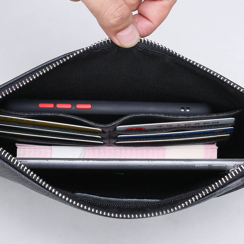 Men's handbag, handheld bag, hand-held bag, wrist bag, envelope bag, mobile phone bag, long wallet zipper