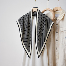 韩系复古印花大三角巾披肩女夏季百搭多功能装饰领巾时髦穿搭屁帘