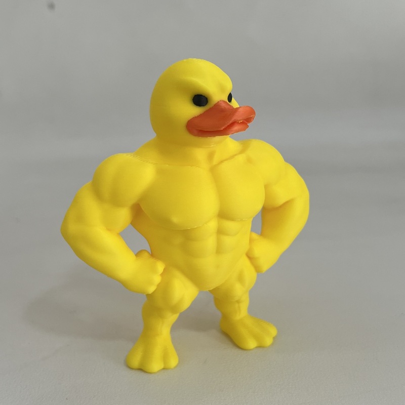 肌肉鸭有趣的站立鸭子摆件腹肌鸭大力健身大黄鸭摆件 Muscle Duck|undefined