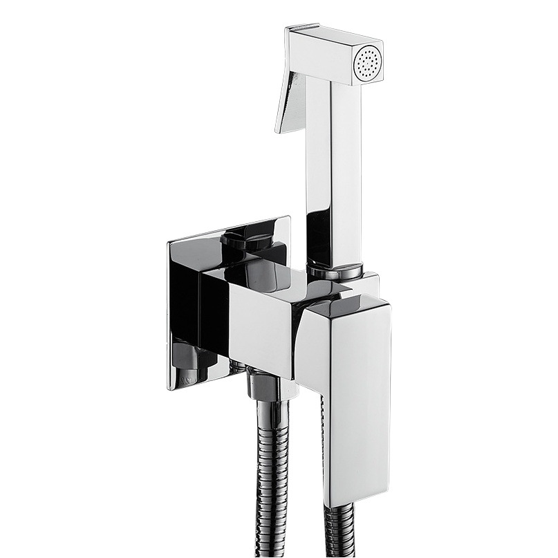 Copper concealed wall-mounted women's washer spray gun body cleaner to wash buttocks cross-border hot and cold water toilet companion faucet