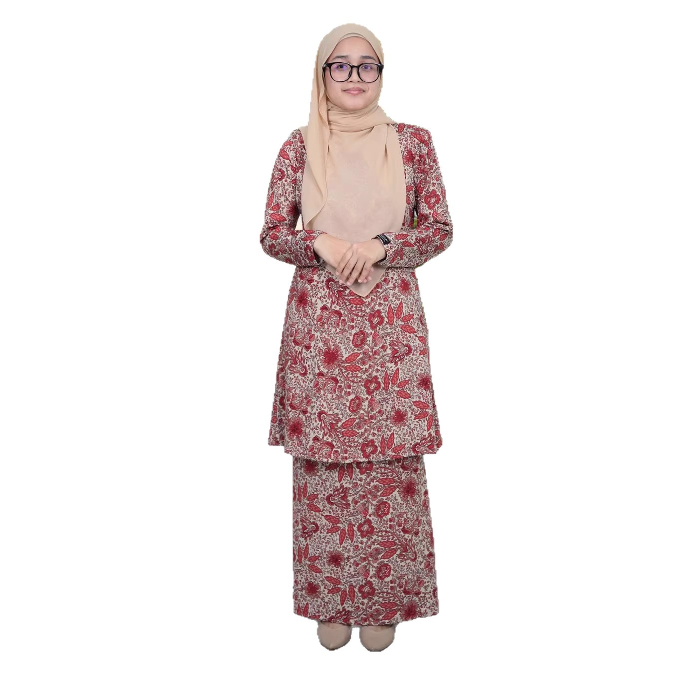 Elegant Maxi Dress for Women Modest 3D Floral Print Long Sleeve Abaya Muslim Prayer Daily Wear S-5XL Polyamide Blend_ecoleips.com