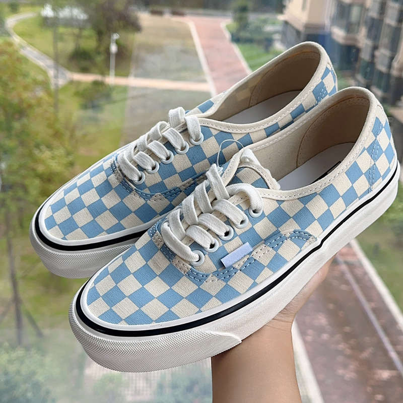 Putian Shoes Wanjiassainaheim Black and White Checkerboard Canvas Shoes Men's Slip-On Sneakers Women's Flat Shoes