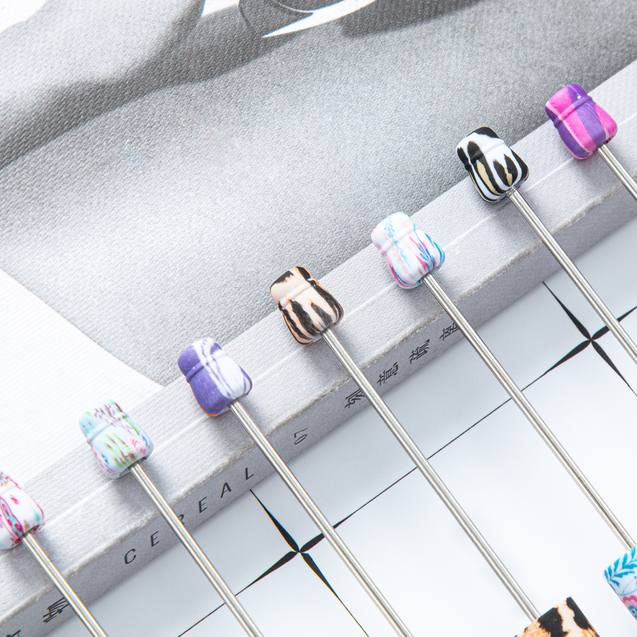 塑料串珠筆批發創意diy手工塑料串珠筆水轉印卡通花卉圓珠筆