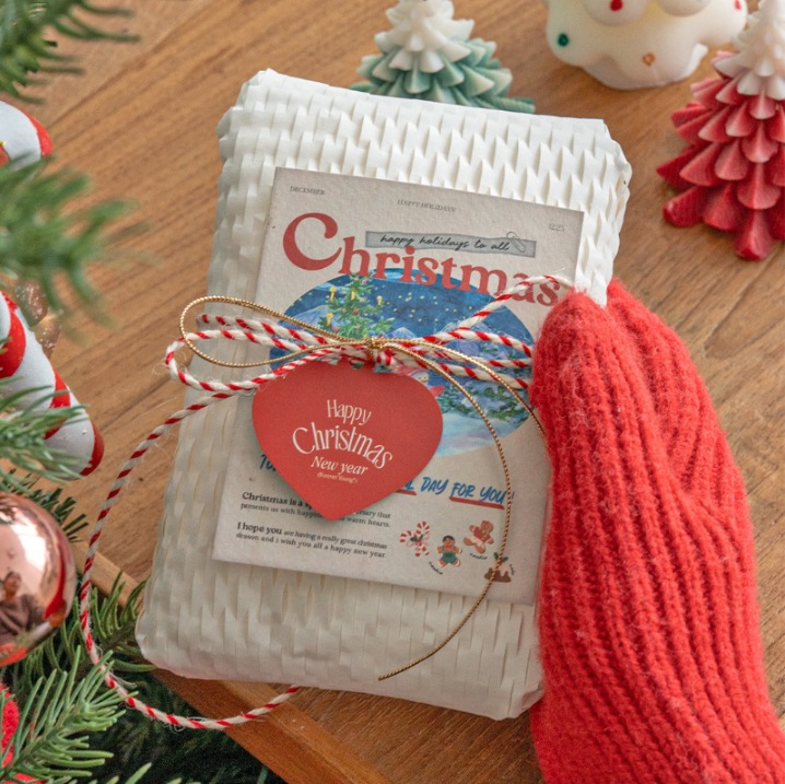 50片价 新款爱心形状happy christmas手工diy标签 挂牌吊牌留言卡