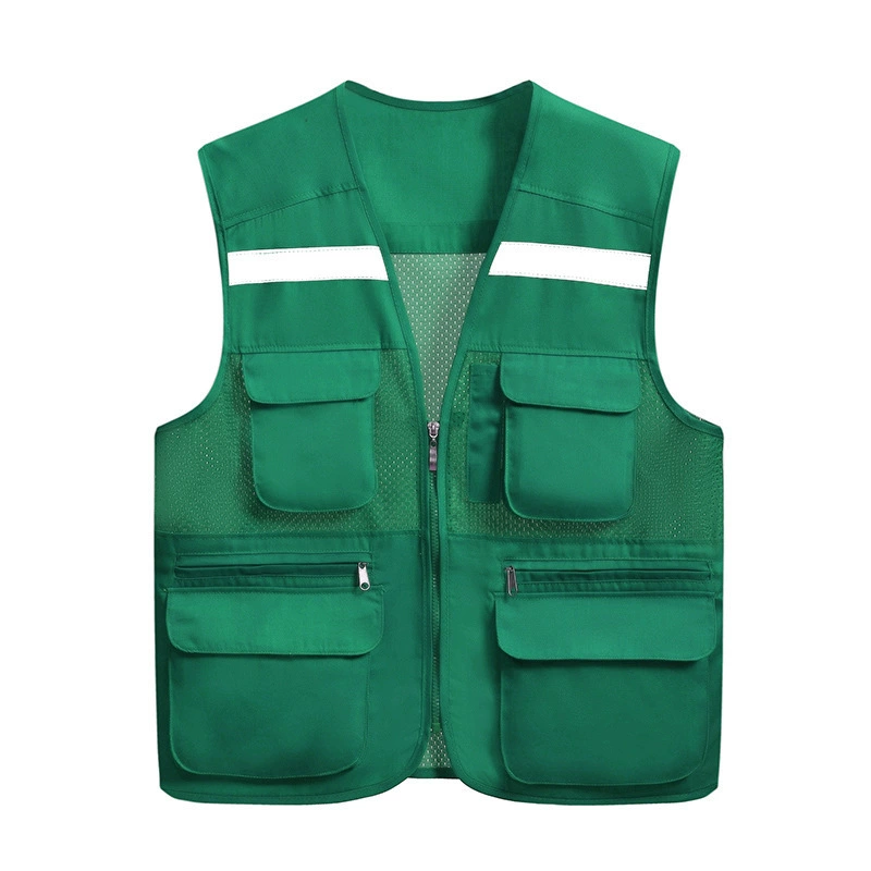 Retroreflective vest for outdoor activities for work, custom-made