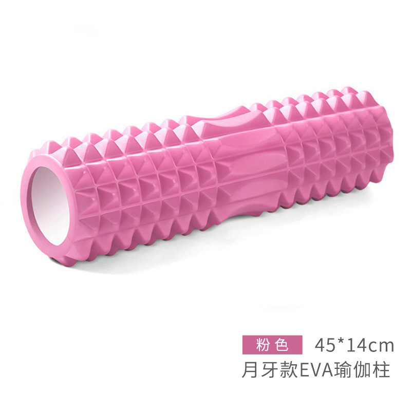Lobo diente palo yoga media luna hueco columna de yoga EVA profundo palo de masaje relajación muscular rodillo de yoga palo