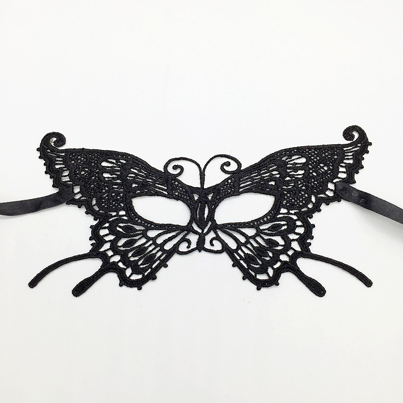 Carnaval negro amorfo rendimiento de encaje disfraz de máscara media cara Halloween bar espectáculo eyewear mayorista TK