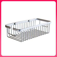 ⇛毛巾架太空鋁免打孔免打孔浴室挂件太空铝网篮浴室置物架长方形