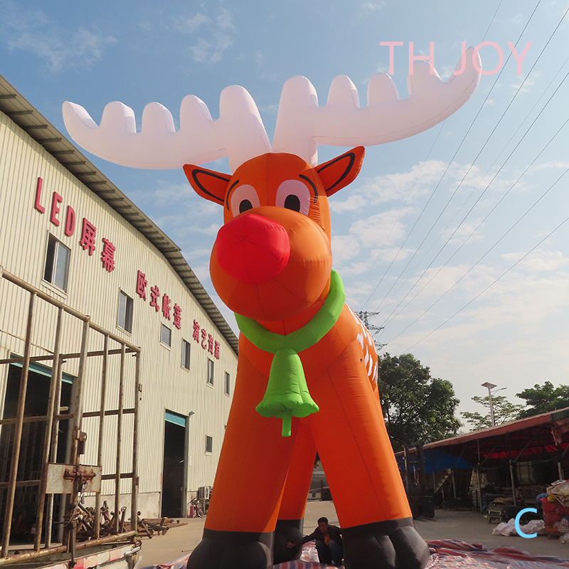 厂家批发圣诞老人充气麋鹿圣诞节充气麋鹿模型节日气氛