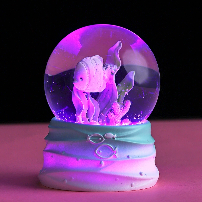Creative Sea World Everbright Marine Crystal Ball Creative Little Fish Shell Детские подарки Маленькая ночная лампа Студенческий переключатель