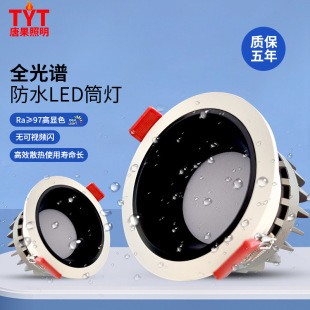 Full spectrum waterproof Downlight led embedded high display finger anti-fog dustproof spotlight bathroom Bathroom Kitchen Downlight