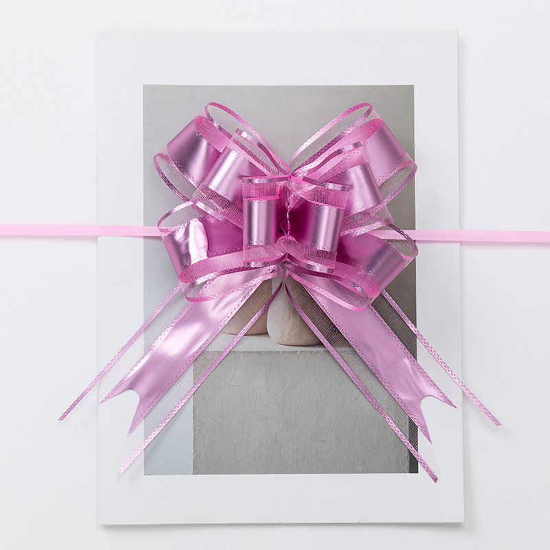 Ribbon colorido dibujo de flores colorido carro de boda decoración de regalo embalaje mariposa sala de boda escalera de techo mate nieve dibujo de flores
