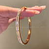 Advanced women's bracelet stainless steel, zirconium, jewelry, golden accessory, high-end, light luxury style, pink gold