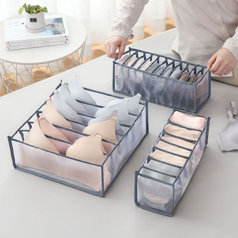 Clothes Pants Storage Artifact Drawer Box Clothes Separator Bag Household Wardrobe Layered Jeans Mesh Transparent Box