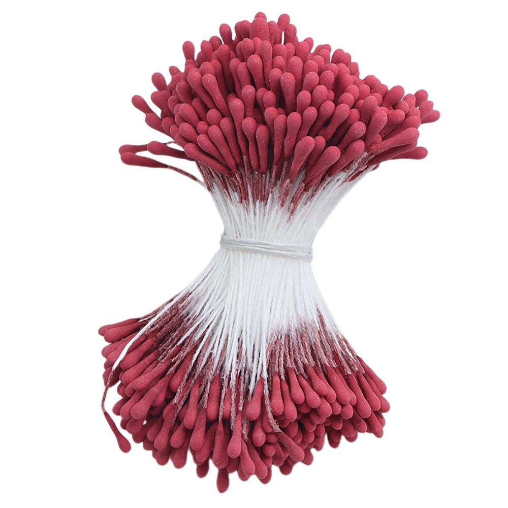 2 mm, 390 piezas, núcleo de flor mate, flor artificial, estambre de yeso ecológico, material para rosas y lirios, cabezal a juego