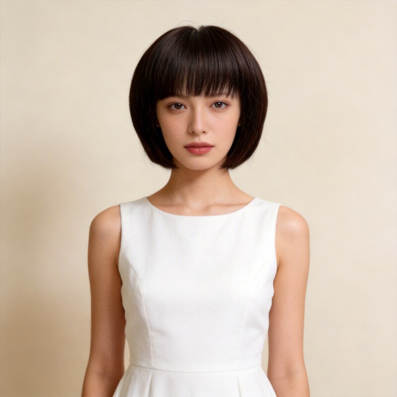 Wig Made of Real Human Hair, Full Headpiece with Medical Inner Net, Hand-Woven Smooth Braids, Bald Head Bob Wig Wig Made of Real Human Hair, Full Headpiece with Medical Inner Net, Hand-Woven Smooth Braids, Bald Head Bob Wig
