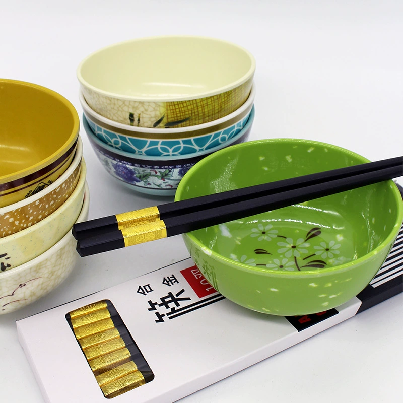 Плотный амин Chinese суповая миска imitation porcelain маленькая тарелка круглая миска для риса для самостоятельного питания столовая обеденная порция порционная миска для ресторана коммерческого использования