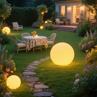 LED luminous ball lamp villa garden ball lamp courtyard landscape outdoor waterproof solar garden lawn lamp
