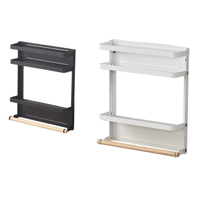 Hierro tamaño pequeño refrigerador rack suministros de cocina creativa plegable de almacenamiento rack soporte de exhibición multifuncional estante de almacenamiento magnético