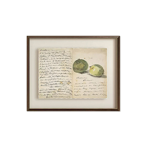 Manet's Letter Impressionist Floating French Retro Decorative Painting Wall Art for European Restaurant Cafe