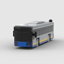 都灵巴士积木公交车大巴车汽车拼装玩具模型兼容乐高moc小颗粒