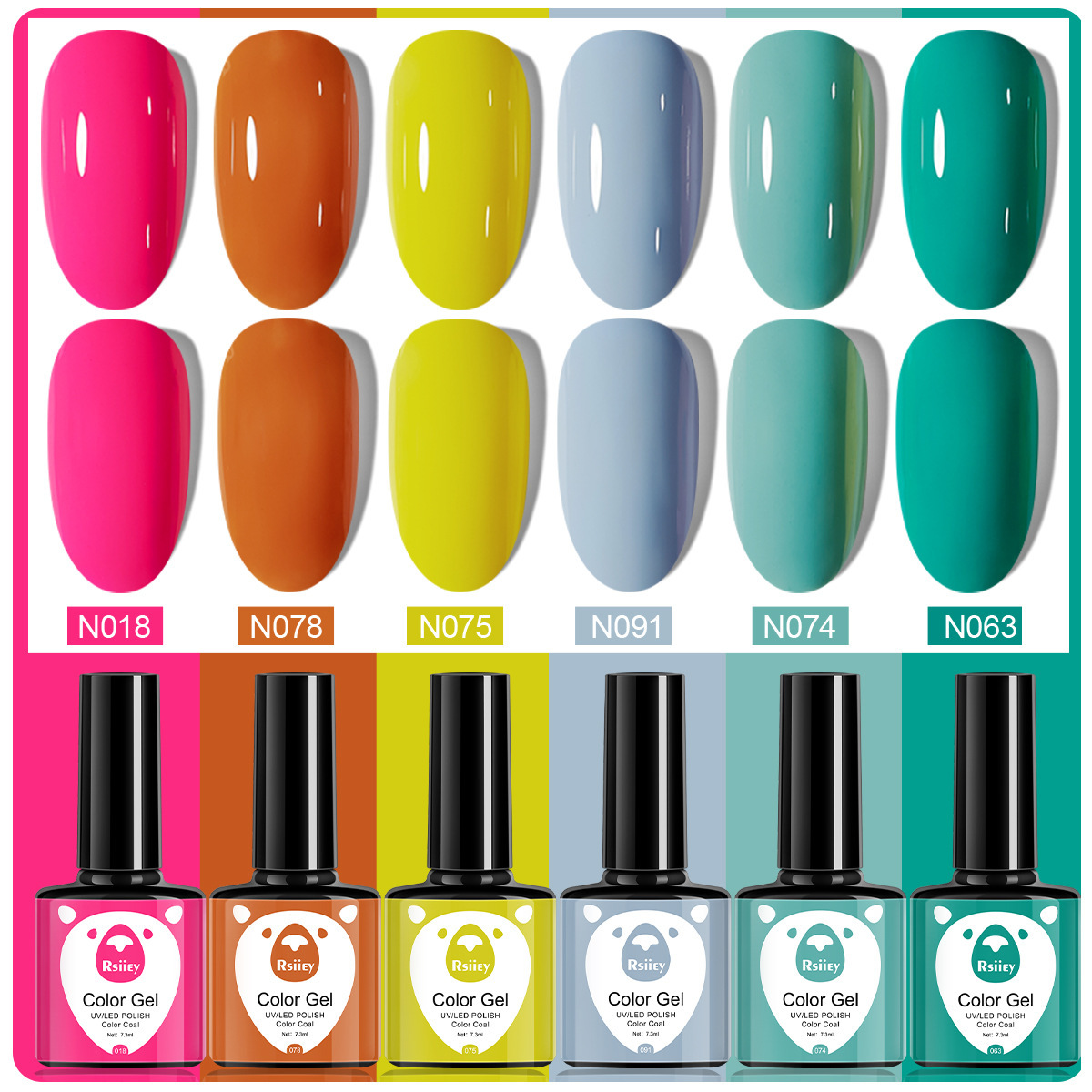 6 colores esmalte de uñas pegamento fototerapia embotellada color popular pintado brillante ojo de gato pegamento UV fototerapia pegamento esmalte de uñas traje de pegamento