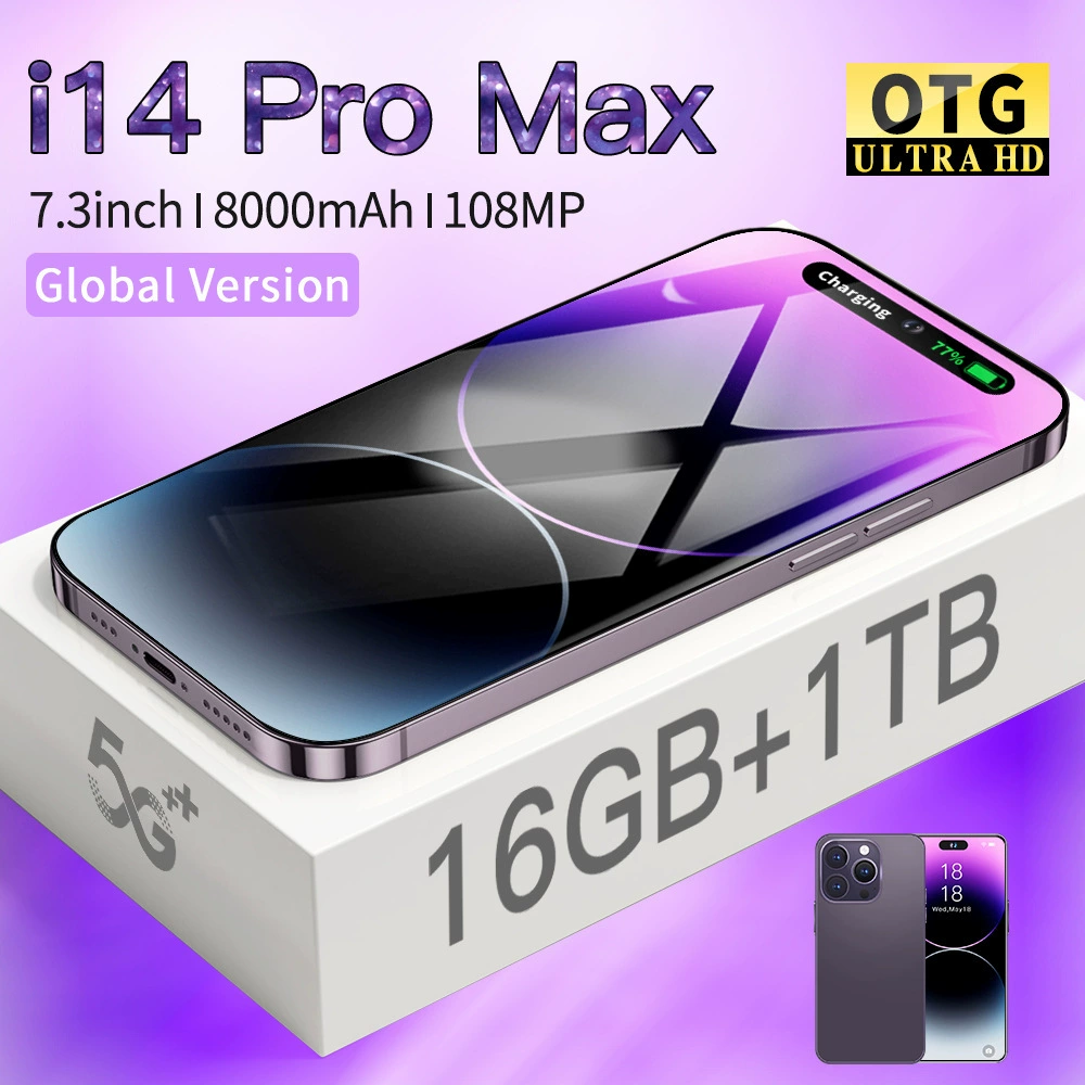 (Торговля через границу), смартфон, intel core i14, 14промакс, 3G, (Physicals), 16G, широкий экран, 6.5 дюйма