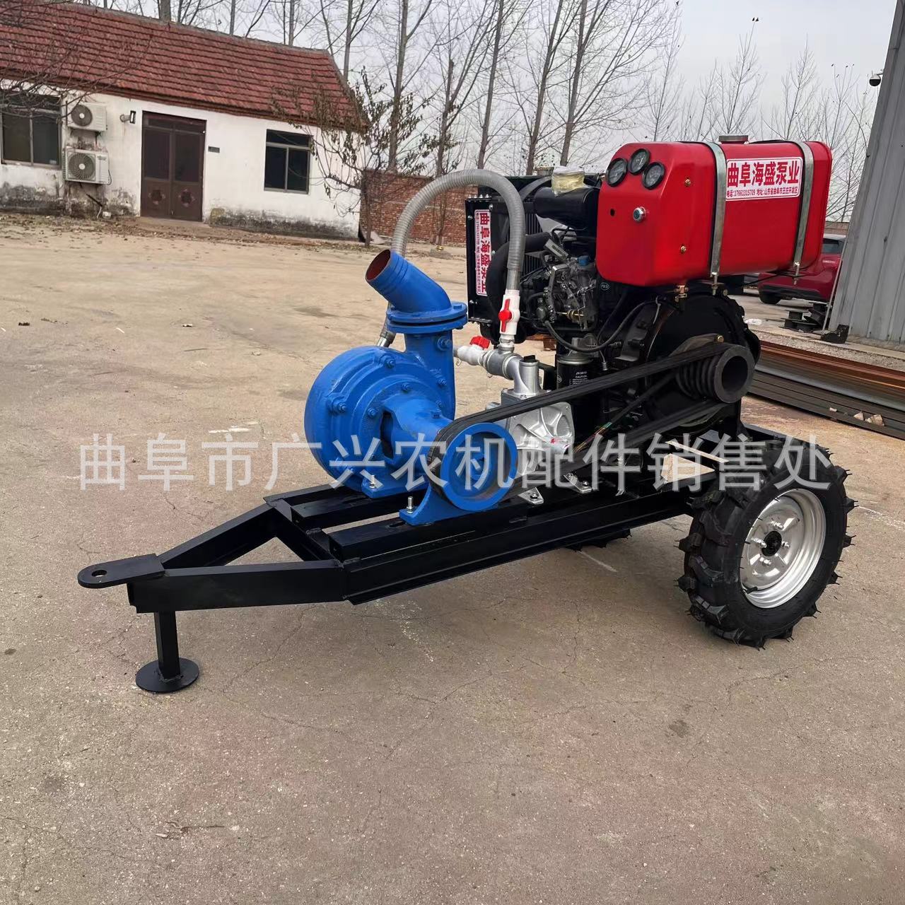 移动式柴油4寸抽沙泵工程清淤吸沙泵机组38马力卧式抽沙泵