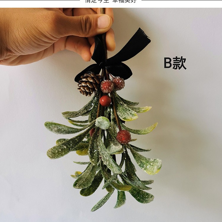 Estilo nórdico decoración simulación planta verde muérdago simulación transfronteriza decoración de la boda decoración del hogar al por mayor