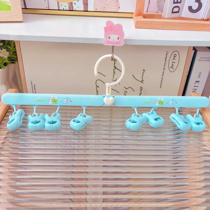 可爱折叠衣架学生宿舍家用晾衣架夹子袜子内衣内裤晾晒夹旅行衣架|undefined