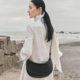 New Qiuzhen Vegetable Tanned Leather Crescent Hobo Bag Vintage Niche Genuine Leather One-shoulder Underarm Bag Women's All-match Crossbody Bag