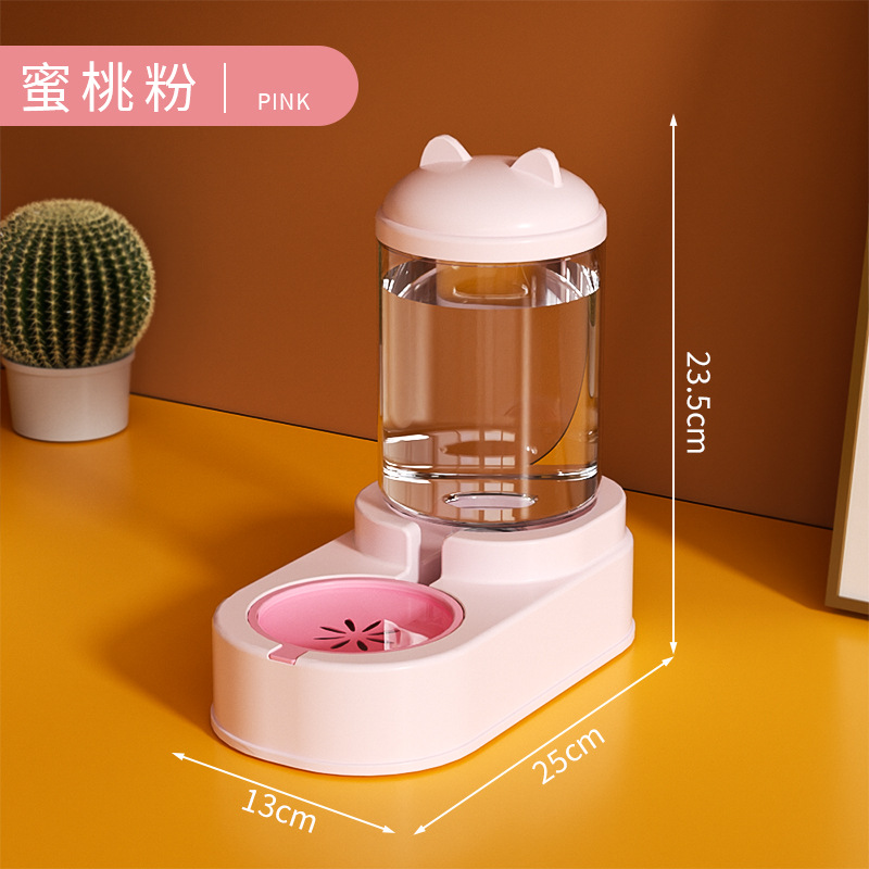 Alimentador automático de agua para gatos y mascotas, tazón para gatos y perros, tazón para gatos y perros de alta capacidad, barril de almacenamiento de grano, bebedor de agua para perros