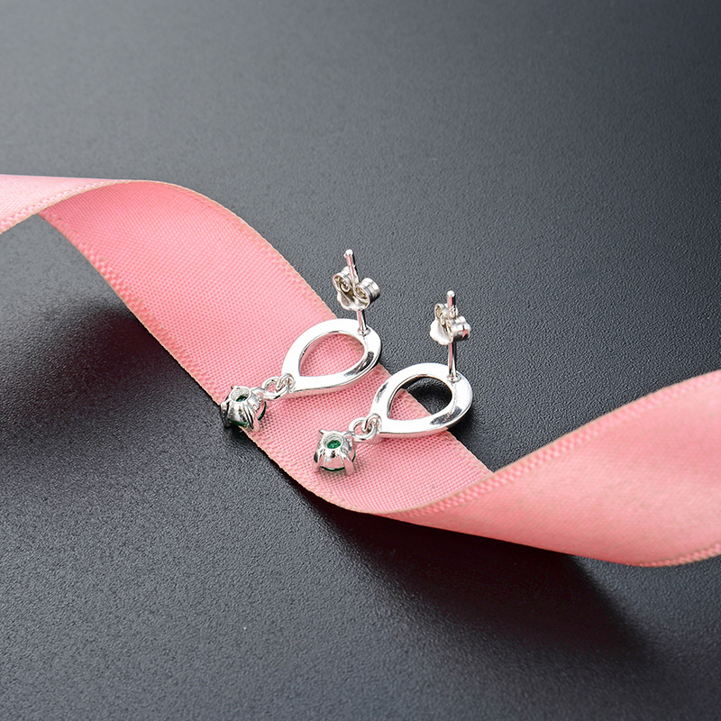 Fábrica creativa pendientes accesorios Corea del Sur s925 pendientes de cristal de plata pendientes de la joyería elegante de las mujeres