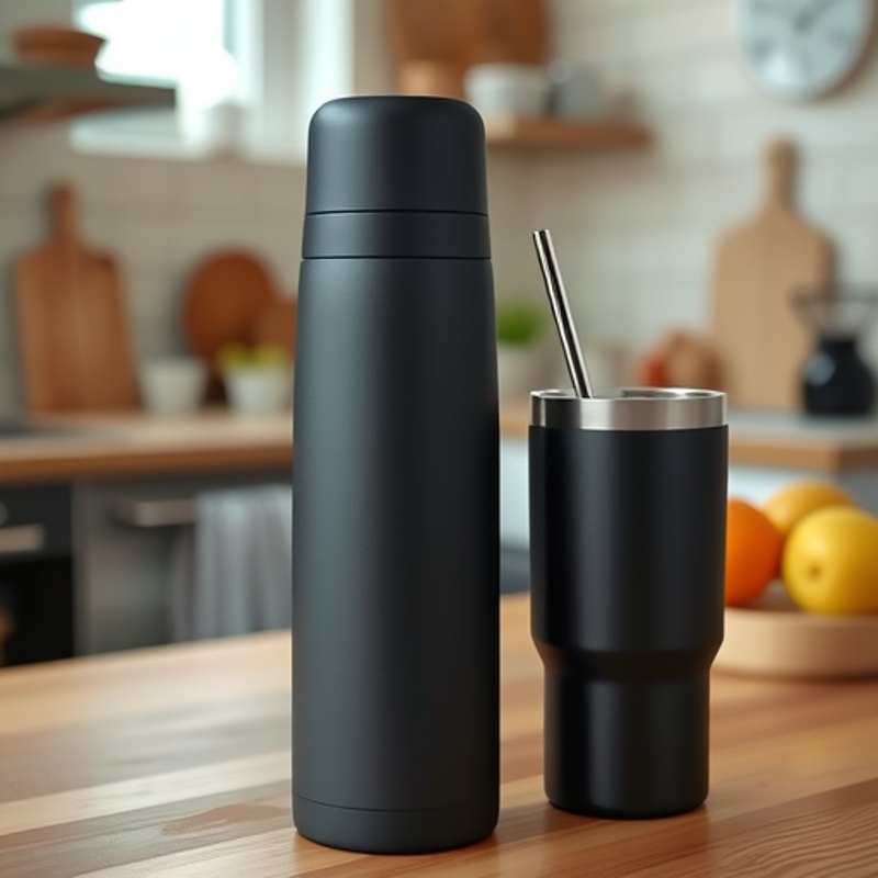 2025 acero inoxidable transfronterizo mate taza de agua portátil a prueba de quemaduras de doble capa