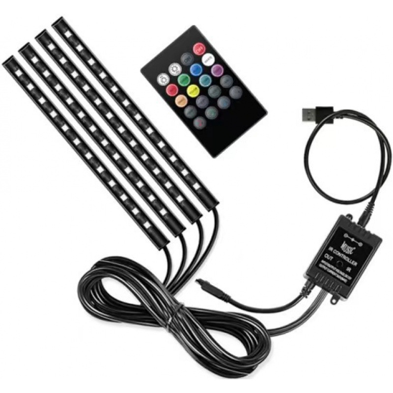 48 72LED un remolque cuatro mangueras de silicona luces de atmósfera de automóviles luces de atmósfera de pies interiores